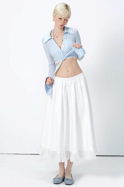 High-Waist A-Line Skirt