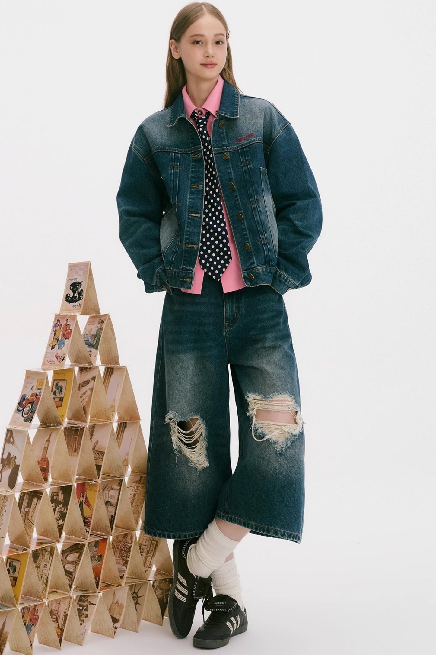 Vintage Denim Wide-Leg Jeans