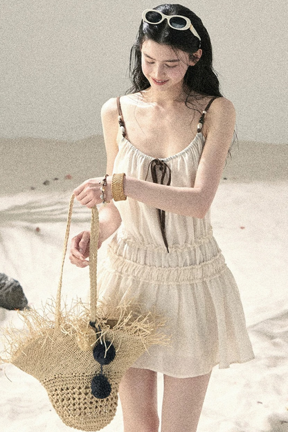 Französisches Sommerkleid mit Trägern