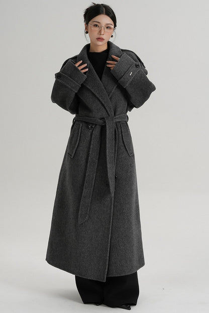 Premium Tailored Wool Blend Coat