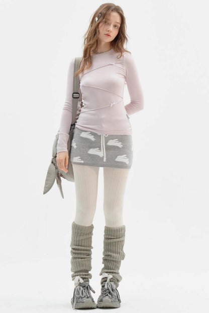 Slim Fit Retro Bow T-Shirt