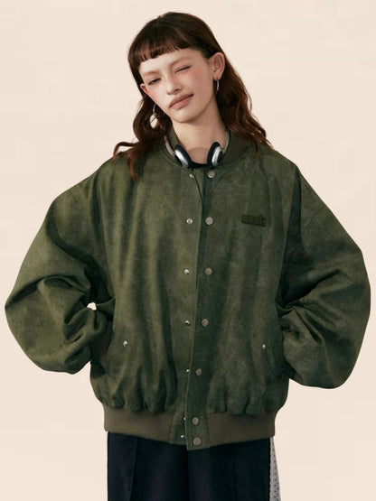 Regular Piece Lange Ärmel Grüne Jacke