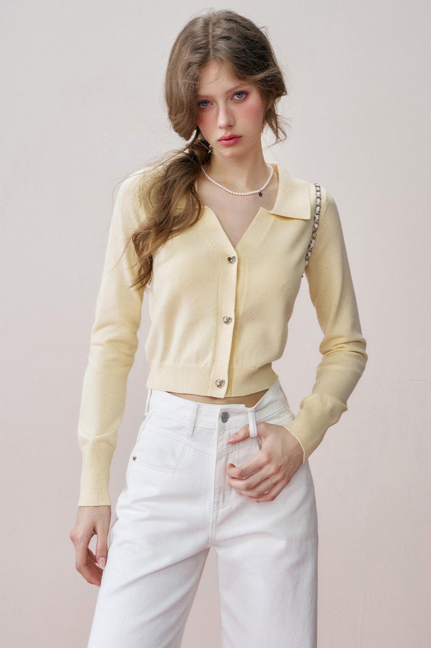 Narcissus Yellow Glow Knit Cardigan