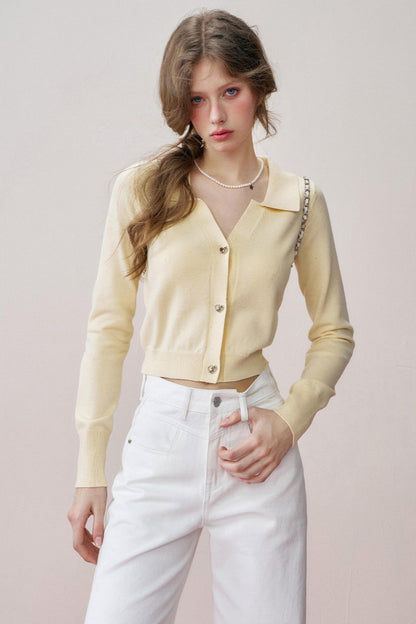 Narcissus Yellow Glow Knit Cardigan