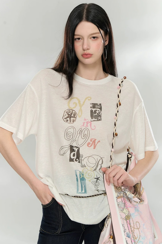 Original Print Oversized Top