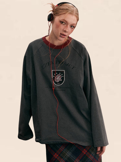 Crew Neck Long-Sleeved Sweatshirt