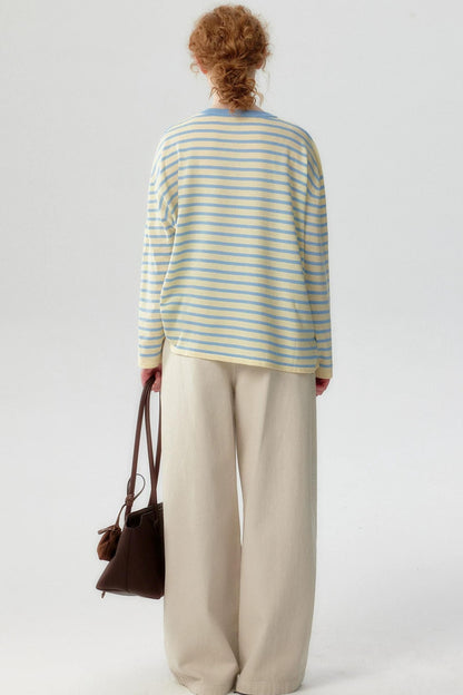 Sea Salt Striped Knit Sweater
