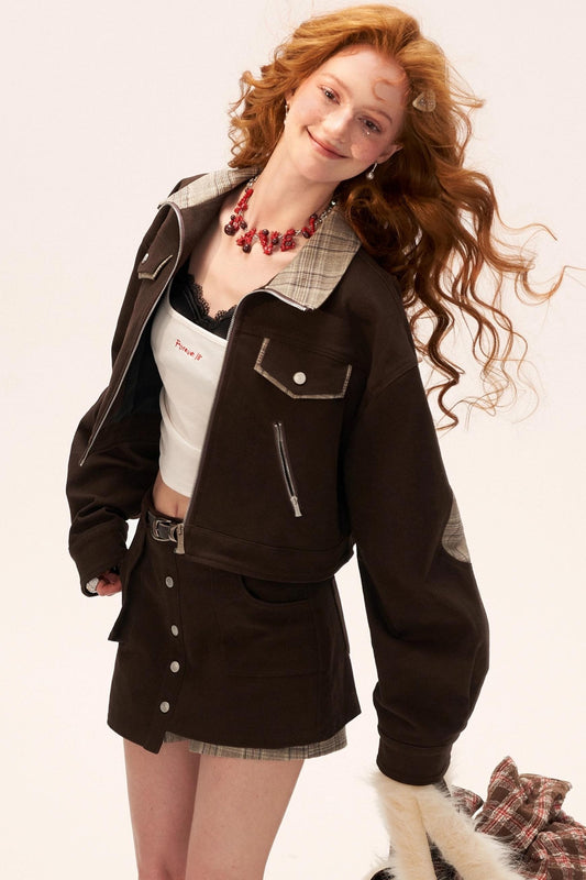 Vintage Patchwork Lapel Jacket Set-Up