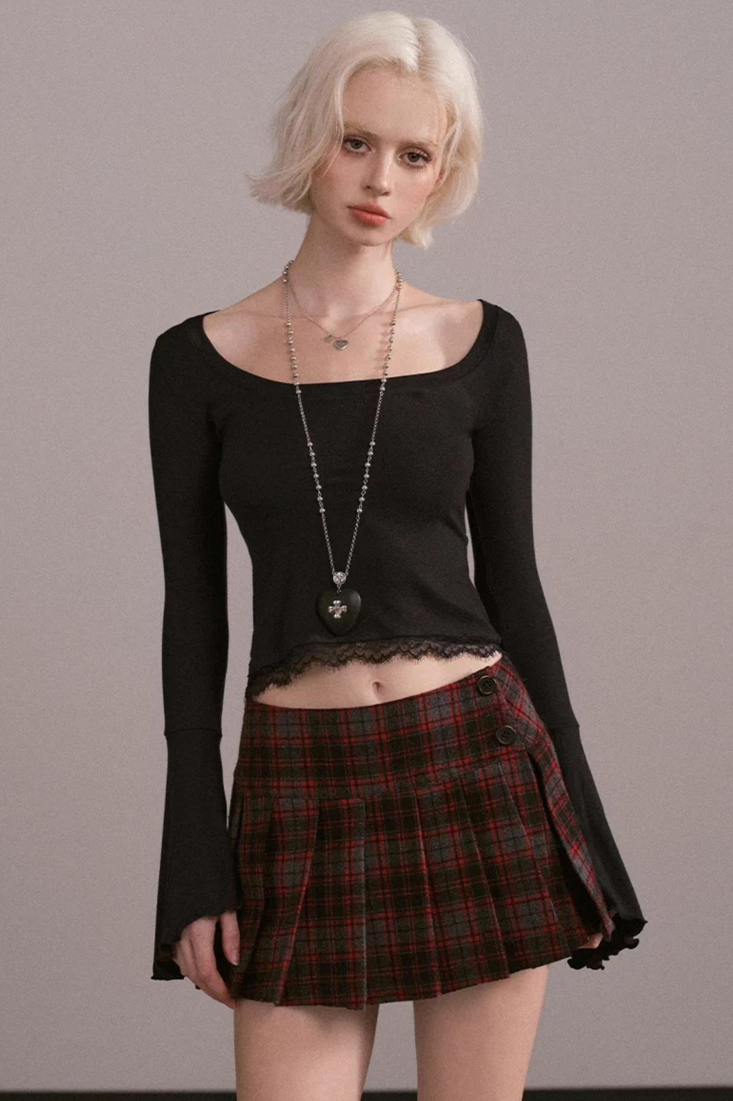 Backless Flared Sleeve Top