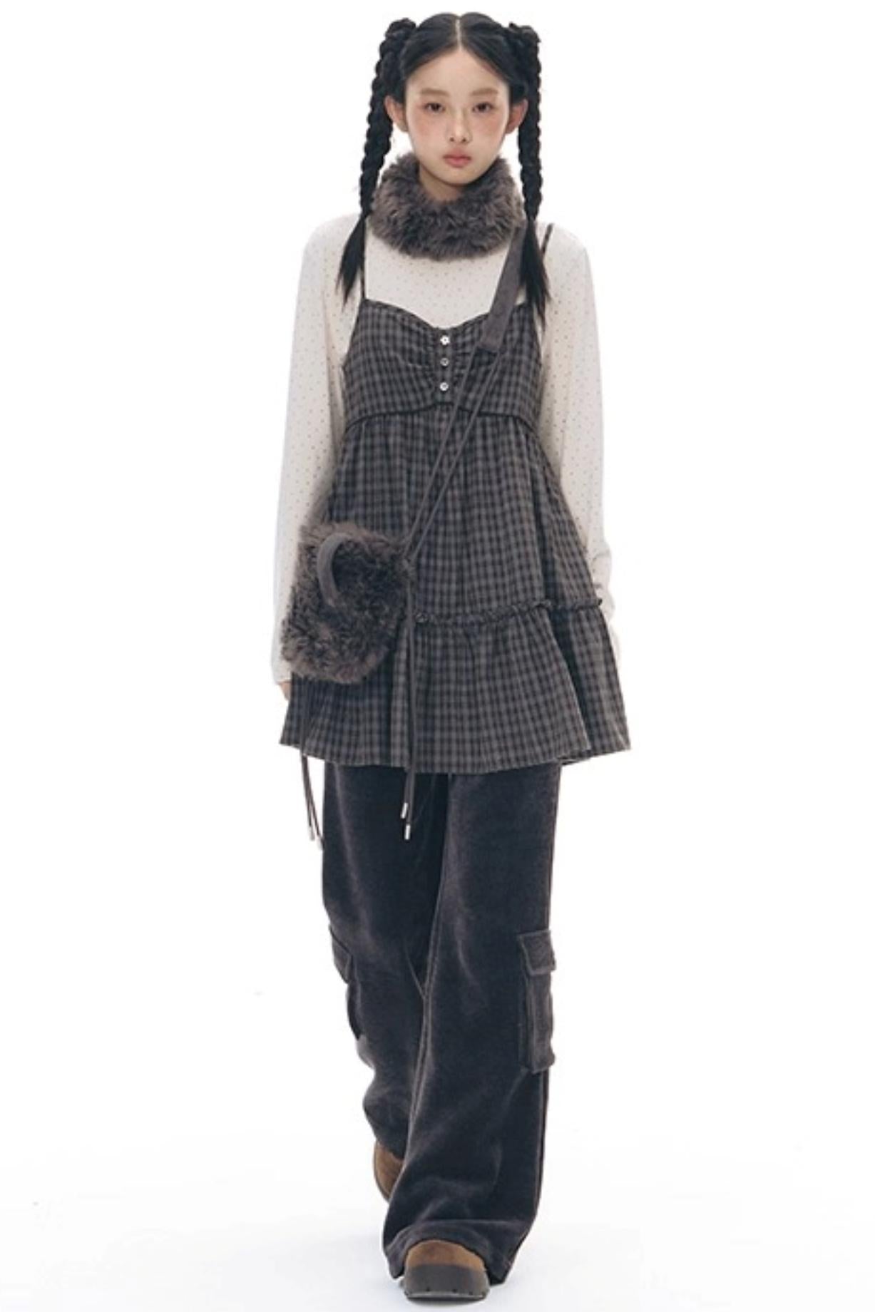 Chenille Slim Flared Pants