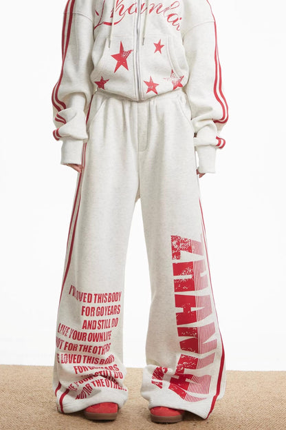 Spicy Girl Off-Shoulder Sweatshirt Set-Up