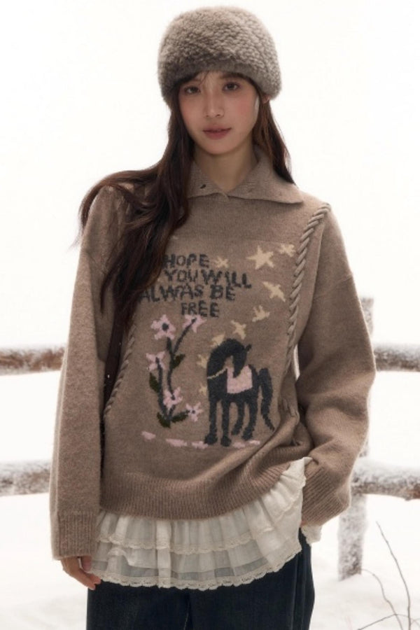 Free-Spirited Knit Sweater