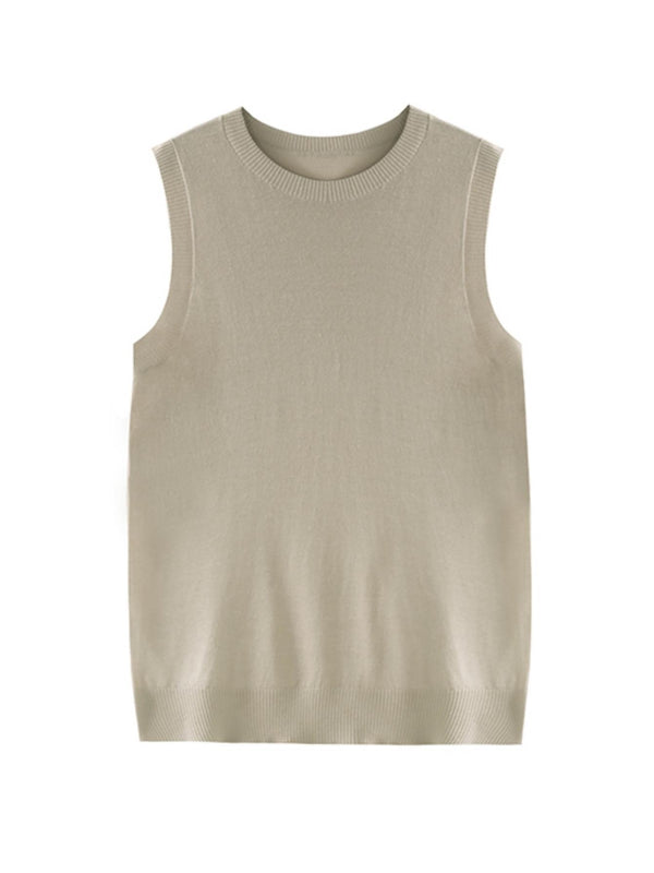 Short French Round Neck Jacket With Vest Set-Up 