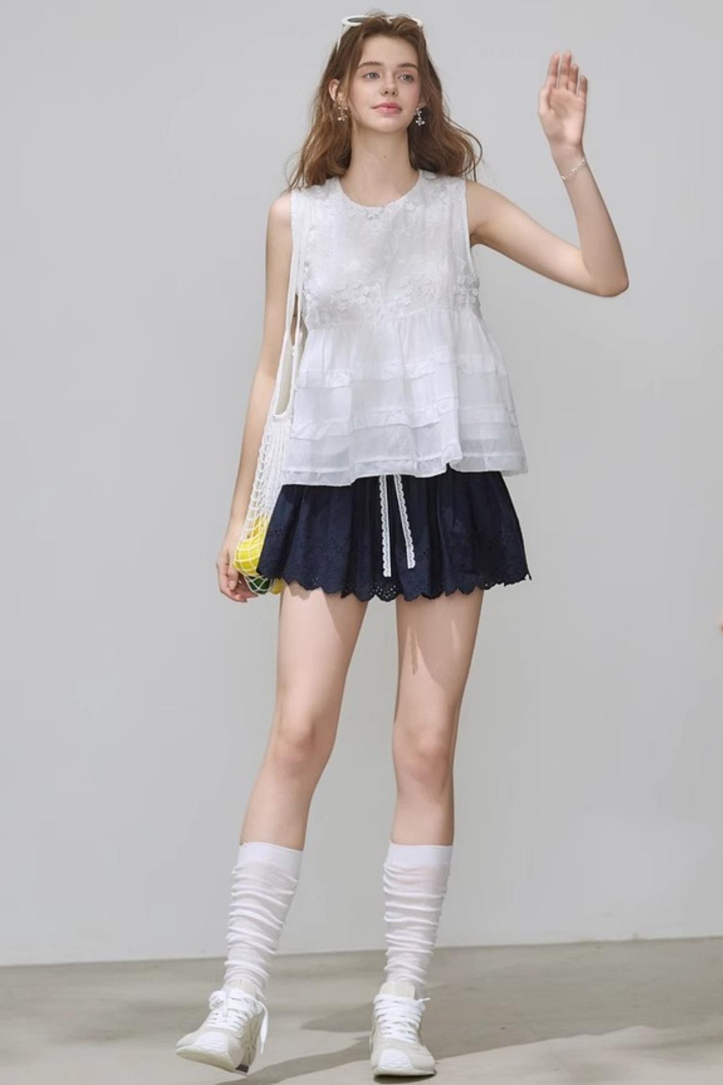 Summer White Embroidered Top