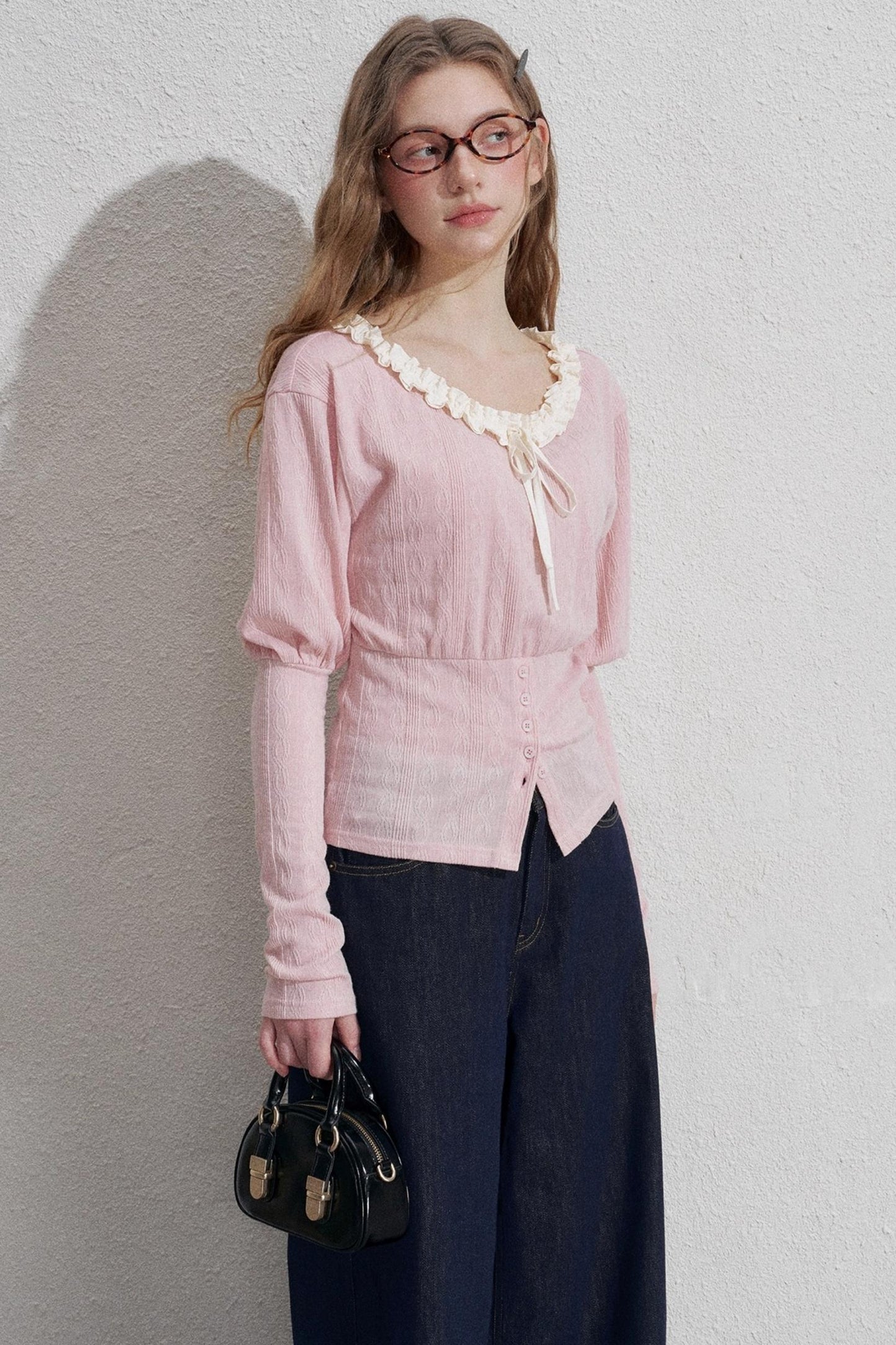 Empire Pink Lace Shirt