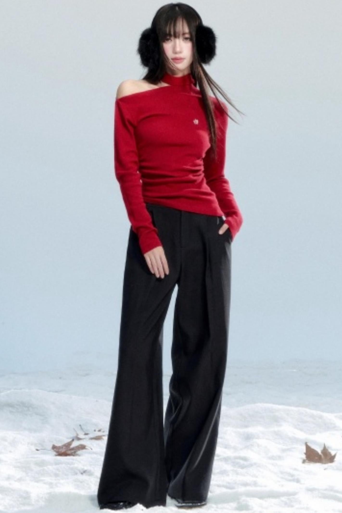 Korean Design Wide-Leg Pants