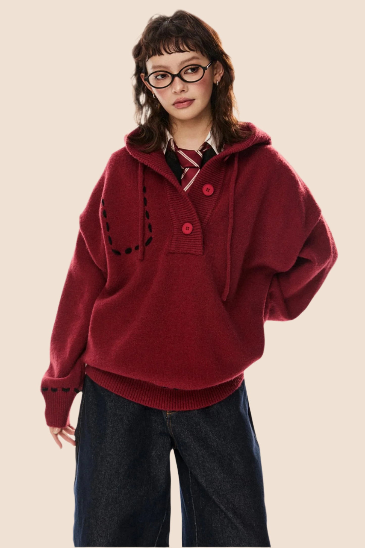 Haut à capuche avec cordon de serrage American Retro 