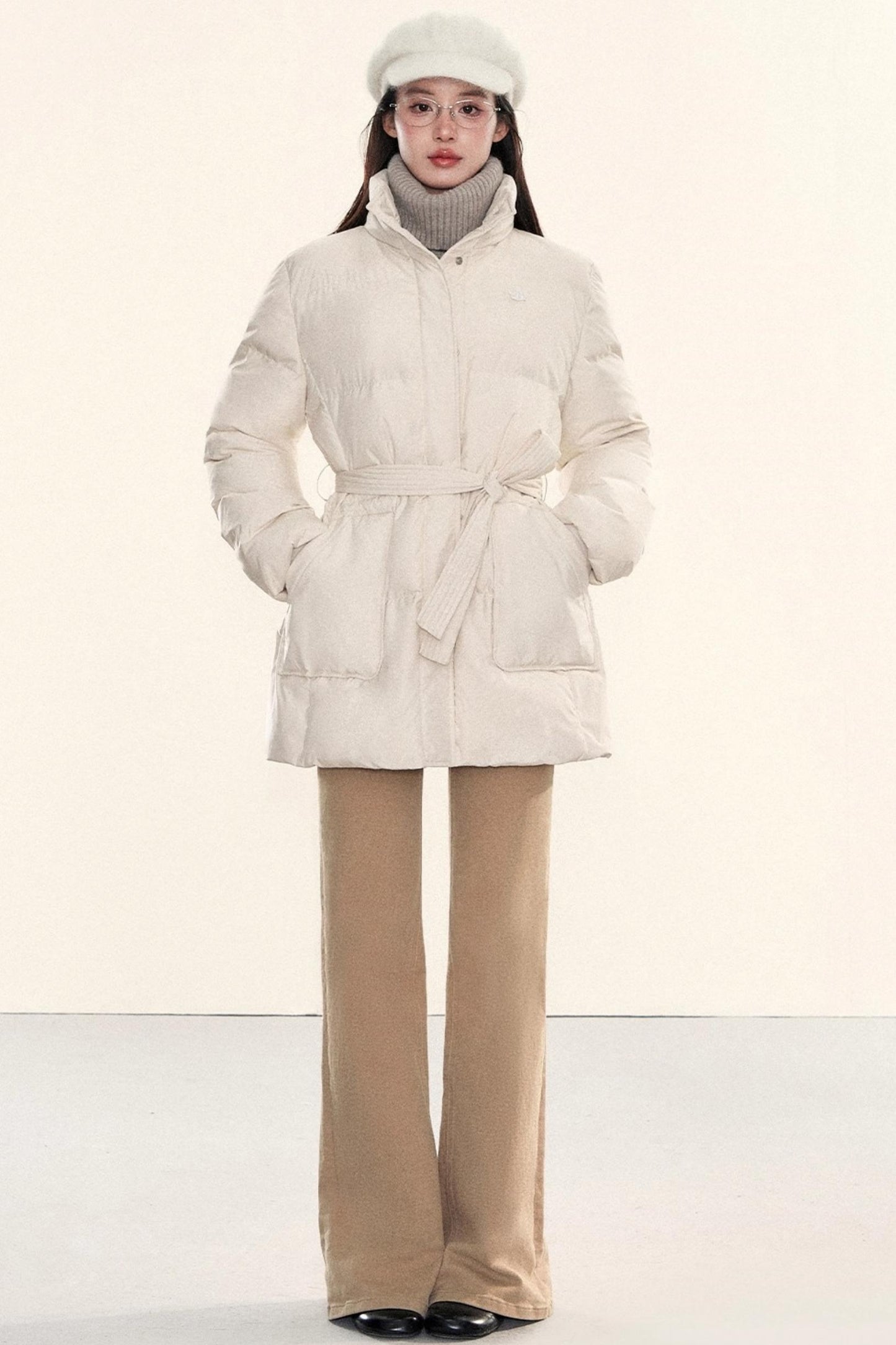 Washed Denim Flared Pants