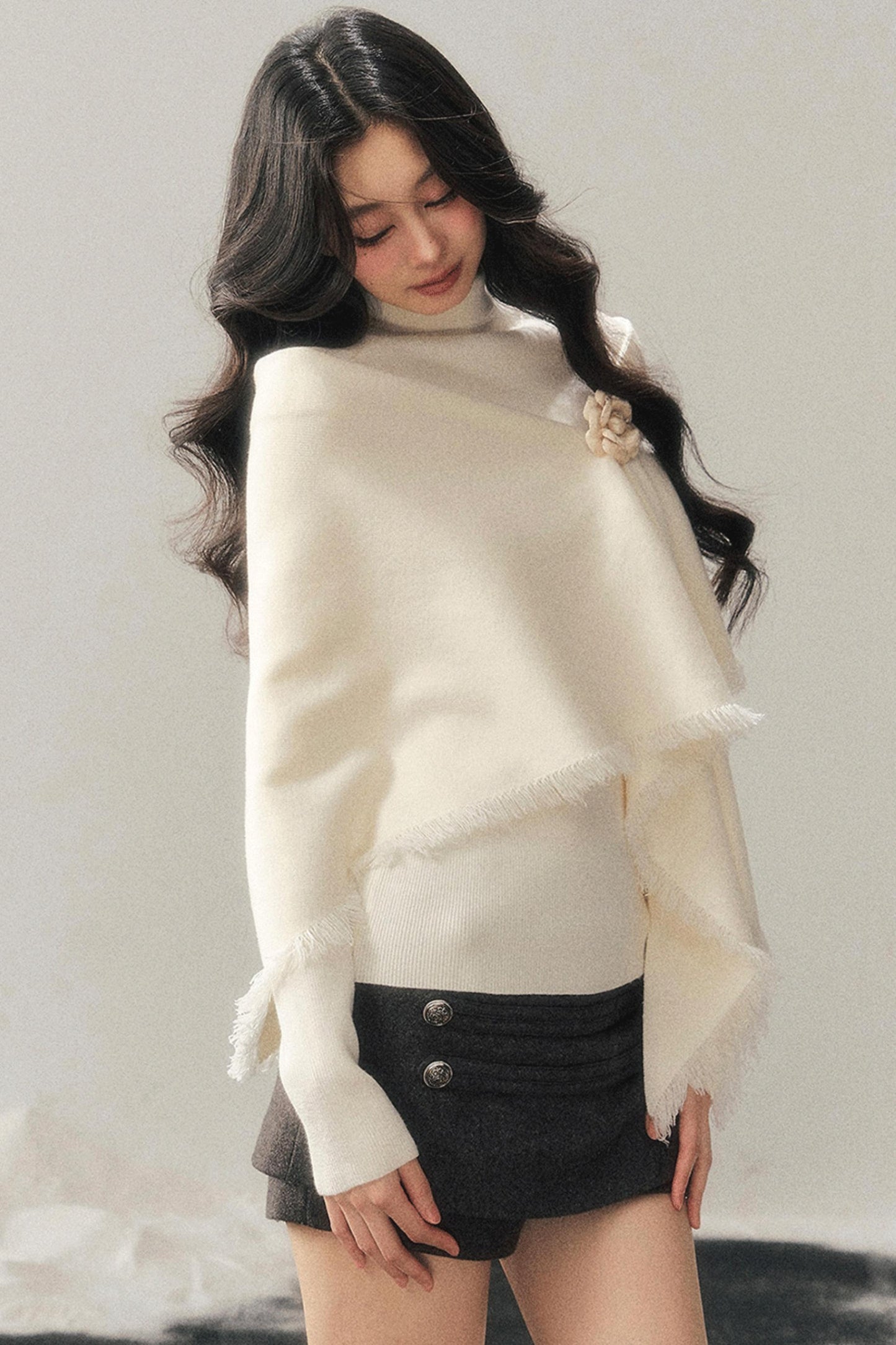 French Winter Turtleneck Sweater Set