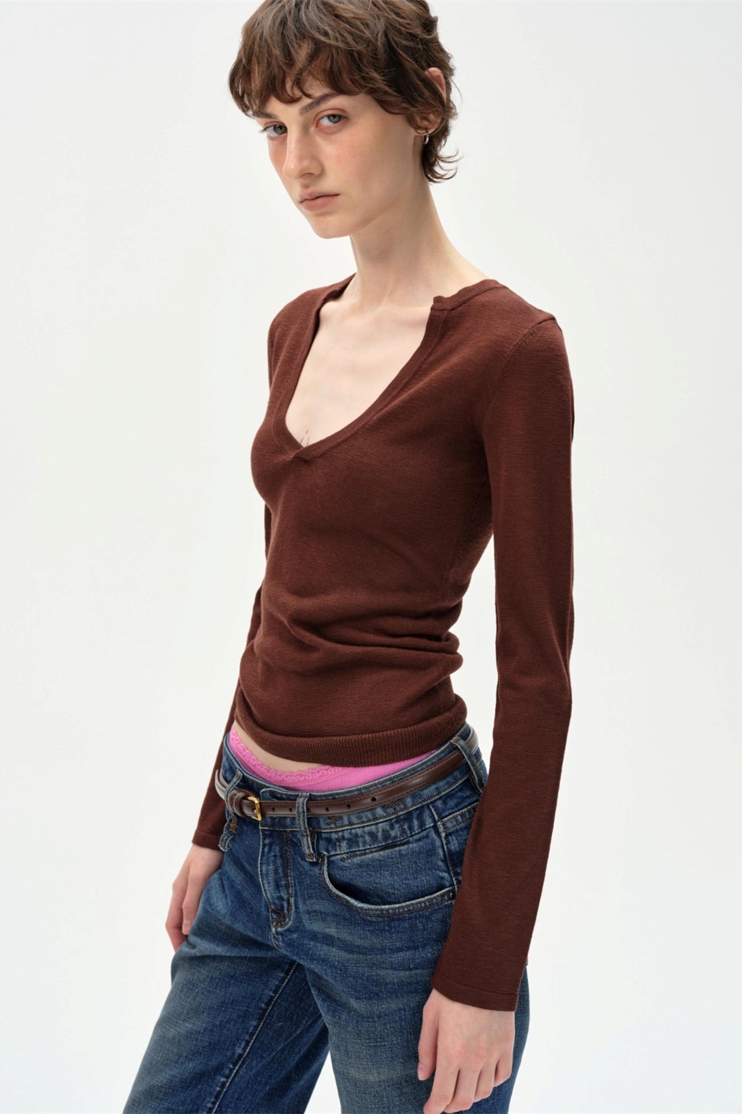 Glass Neck Knitted Base Top