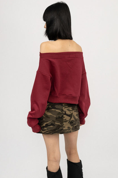 American Monogram One-Shoulder Top