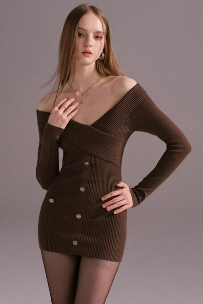 Slim Waist Knit Dress