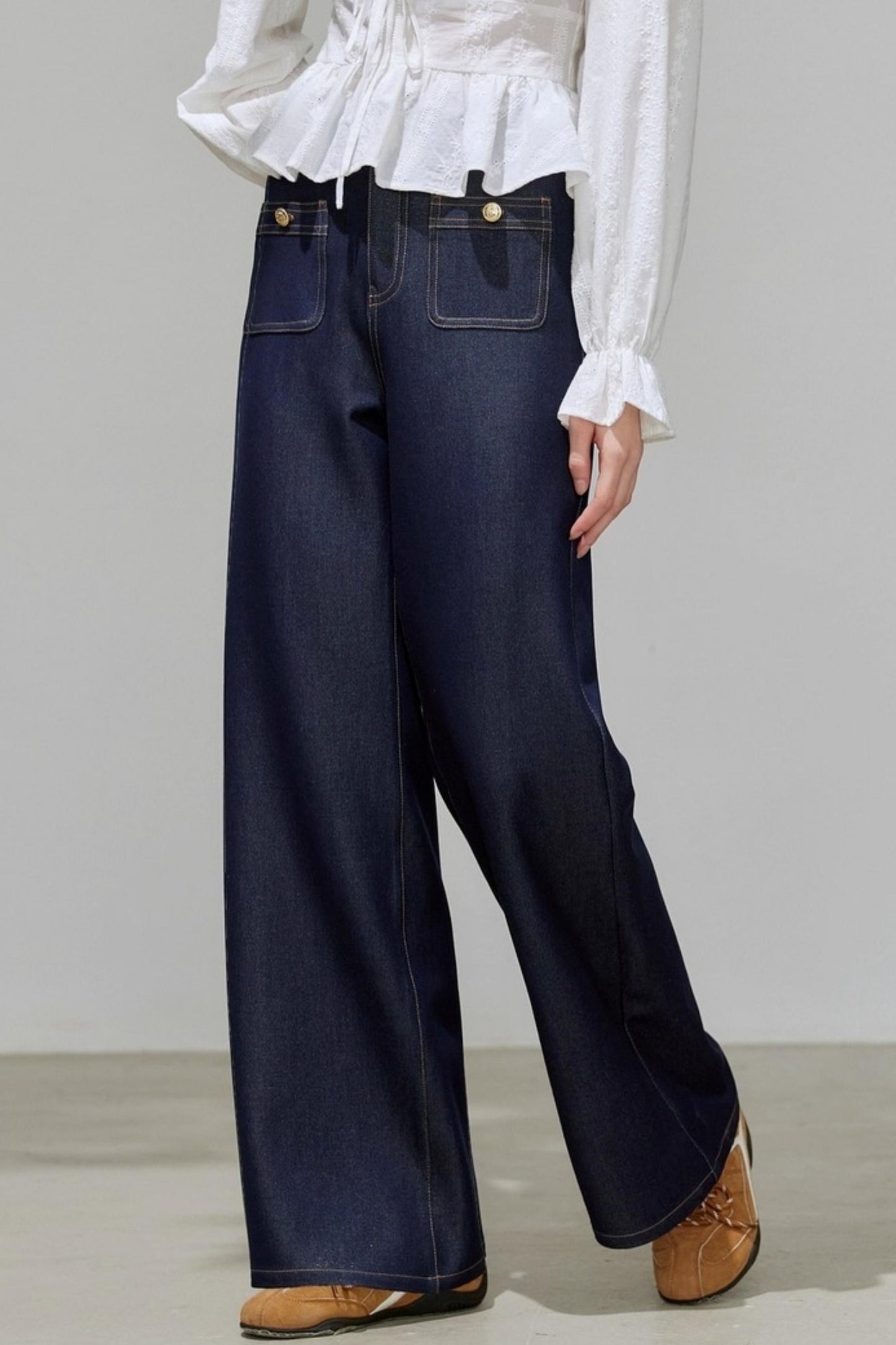 Autumn High Waist Denim Pants