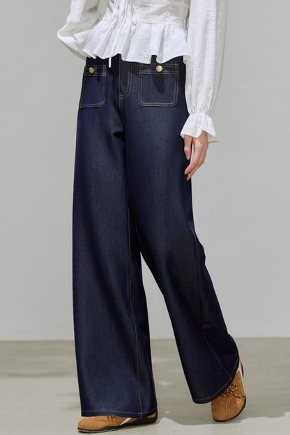 Autumn High Waist Denim Pants