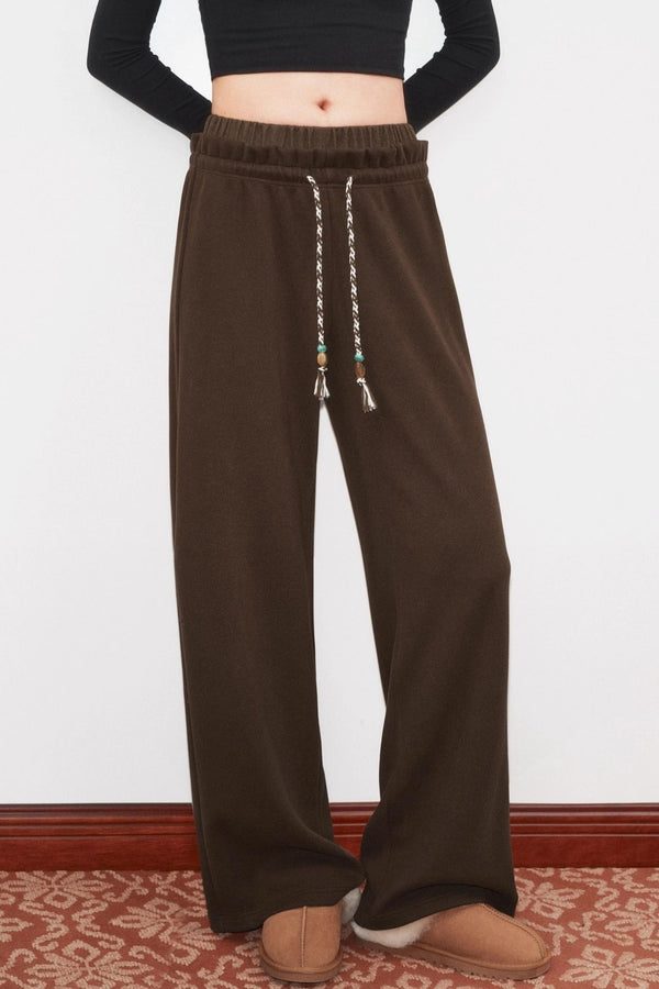 Double Waist Splicing Slim Slacks