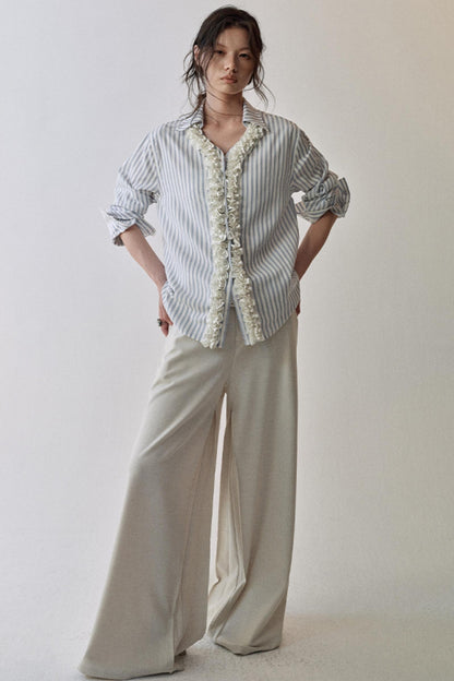 Three Dimensional Lace Shirt