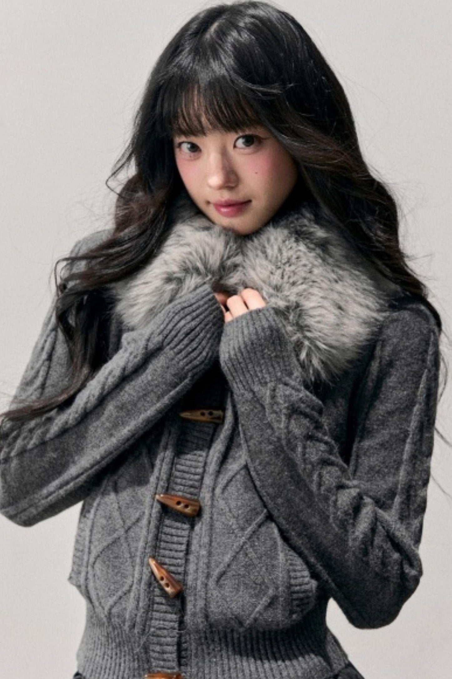 Knit Horn Button Cardigan