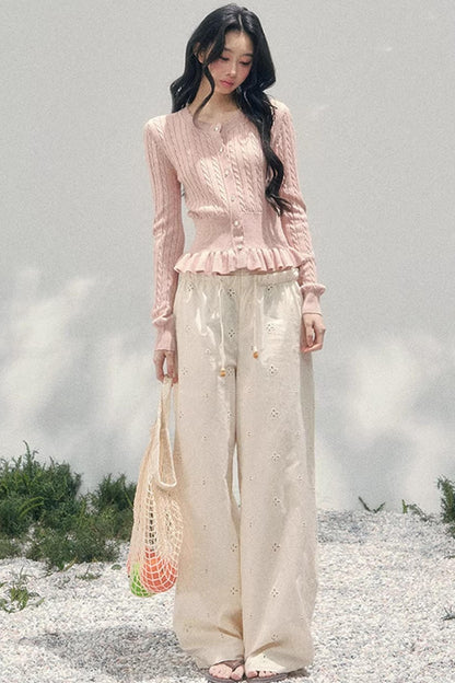 Pearl Soft Ode Ruffle Sweater