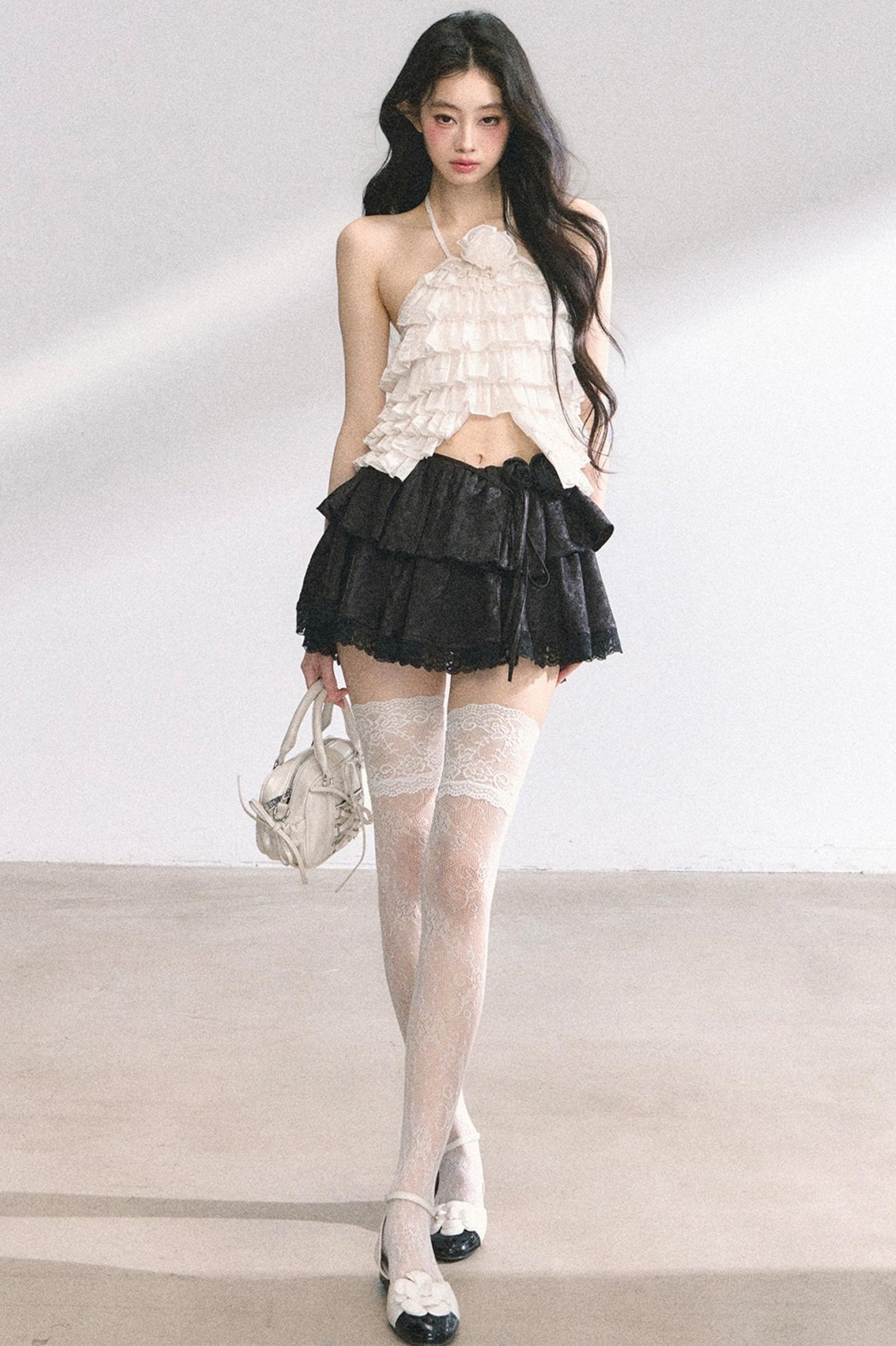 Floral Lace Bustier Skirt