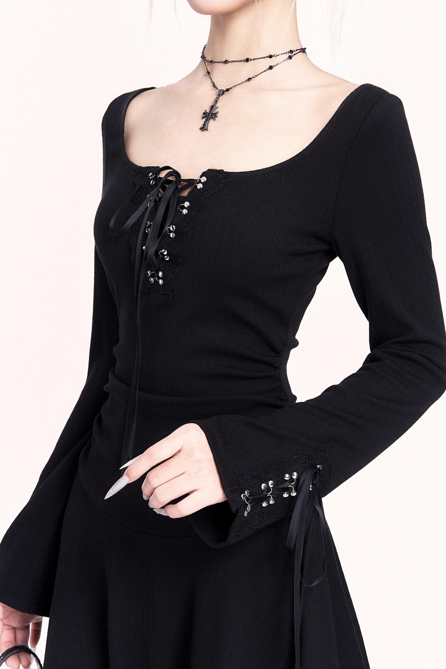 Romantic Lace Square Neck Dress