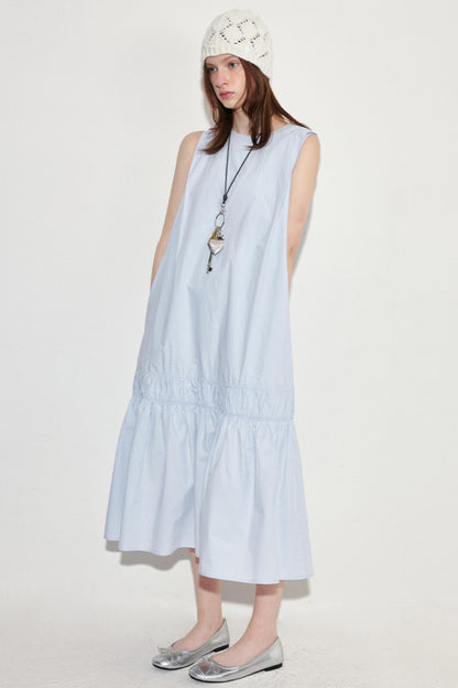 Summer Blue Drawstring Dress
