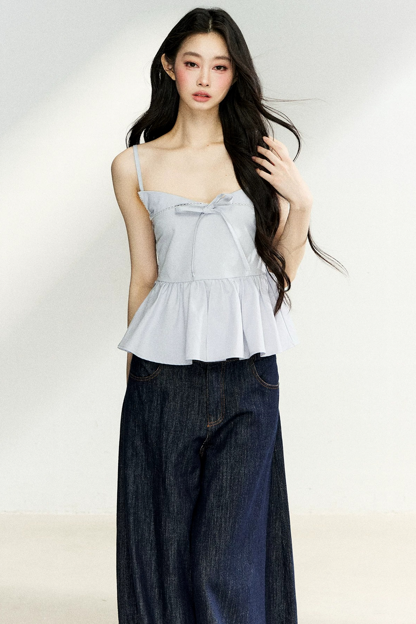 Ruffled Bow Camisole Top