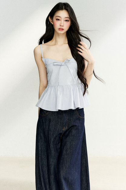 Ruffled Bow Camisole Top