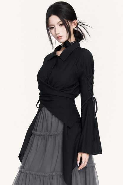 Romantic Halloween Flared Sleeve Shirt