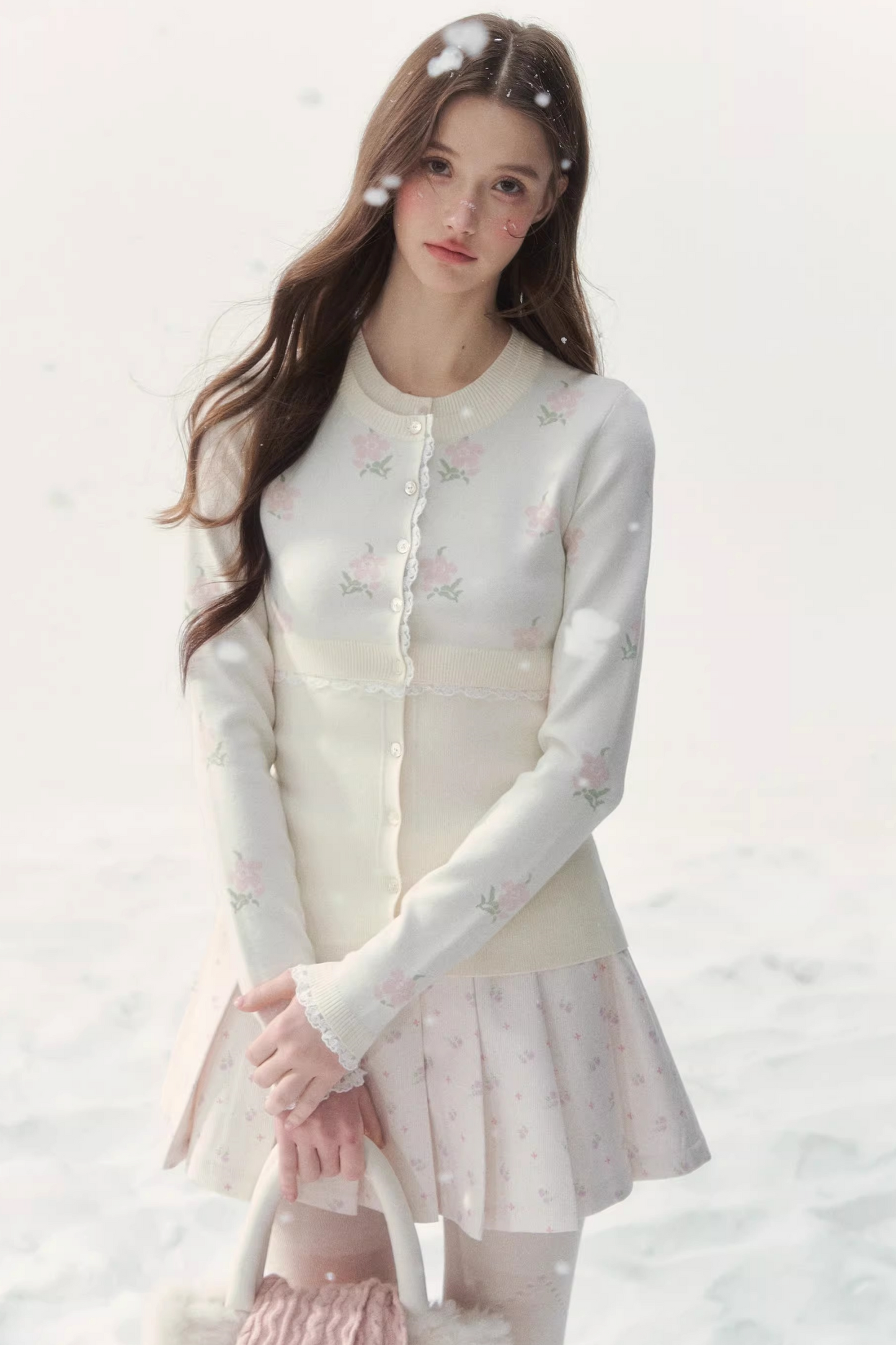 Floral Knitted Sweater Top