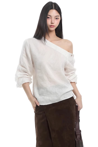 Blusa estiva con spalle scoperte