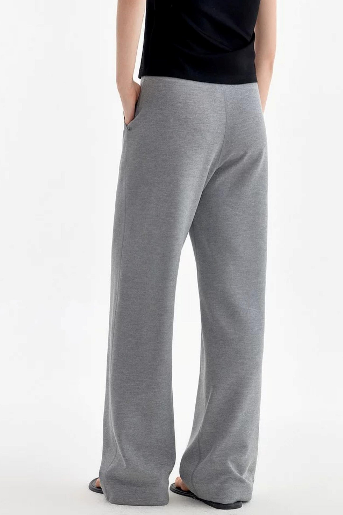Pantalon taille haute à cordon de serrage