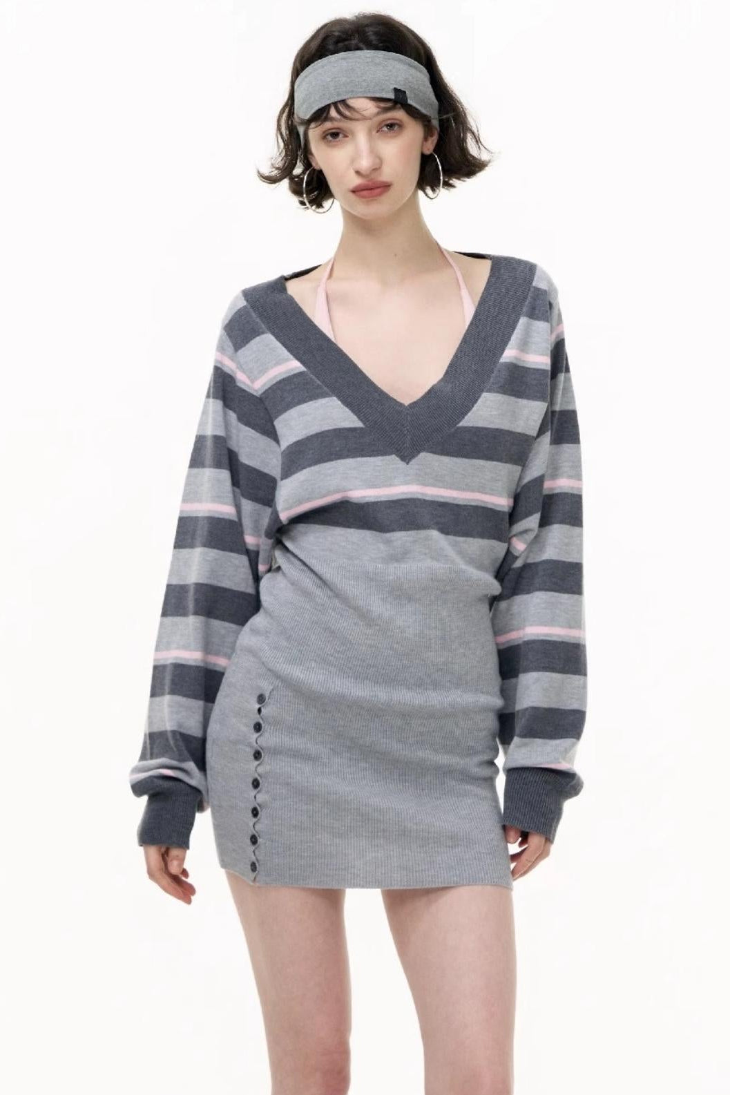 Striped Spliced Autumn Dress