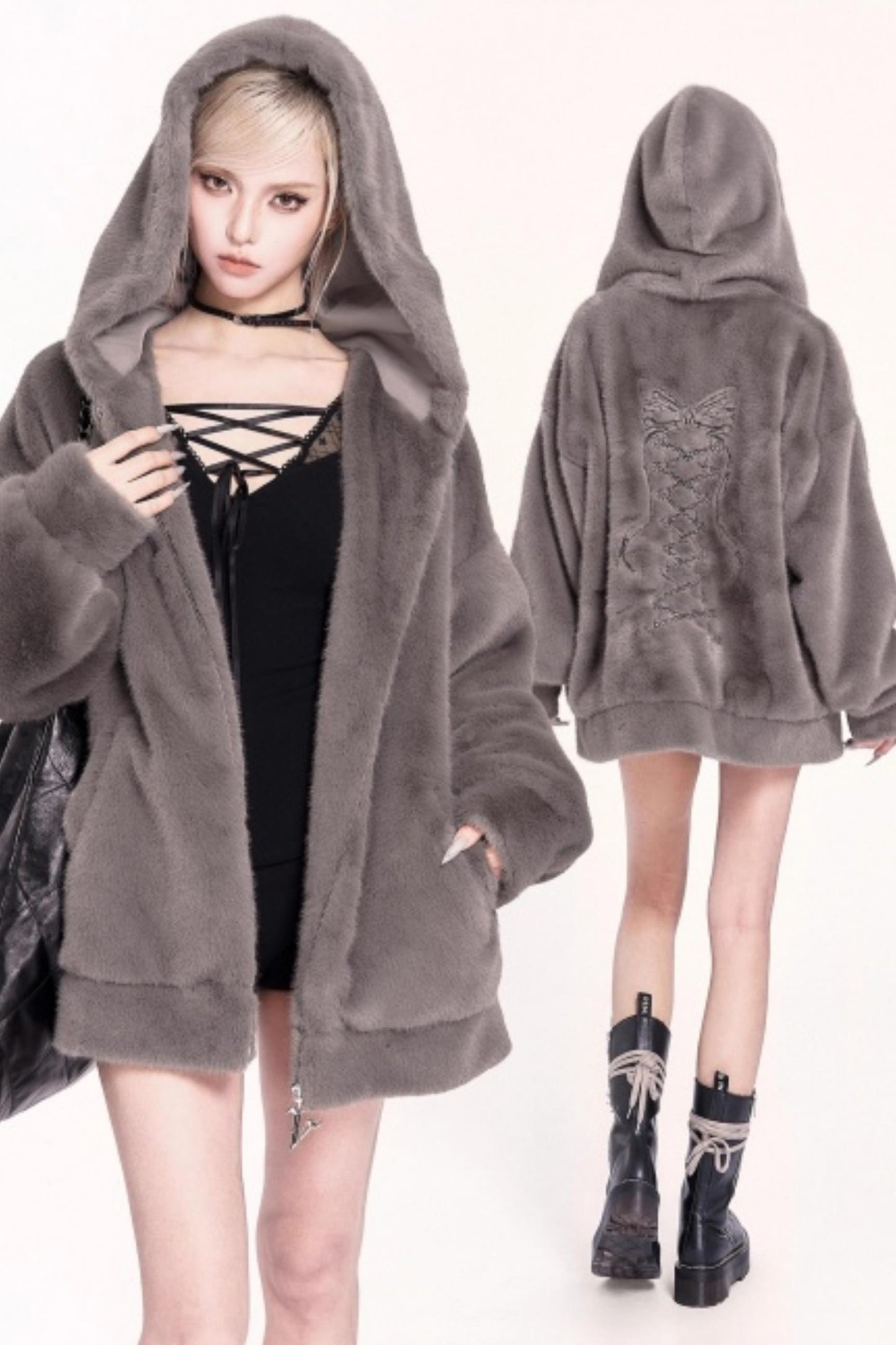 Winter Plush Spice Hooded Jacket