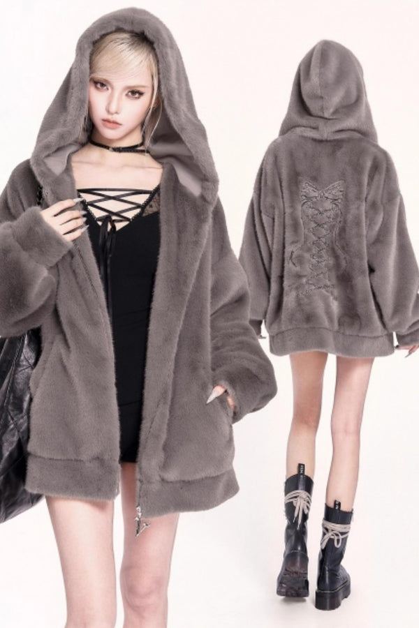 Winter Plush Spice Hooded Jacket
