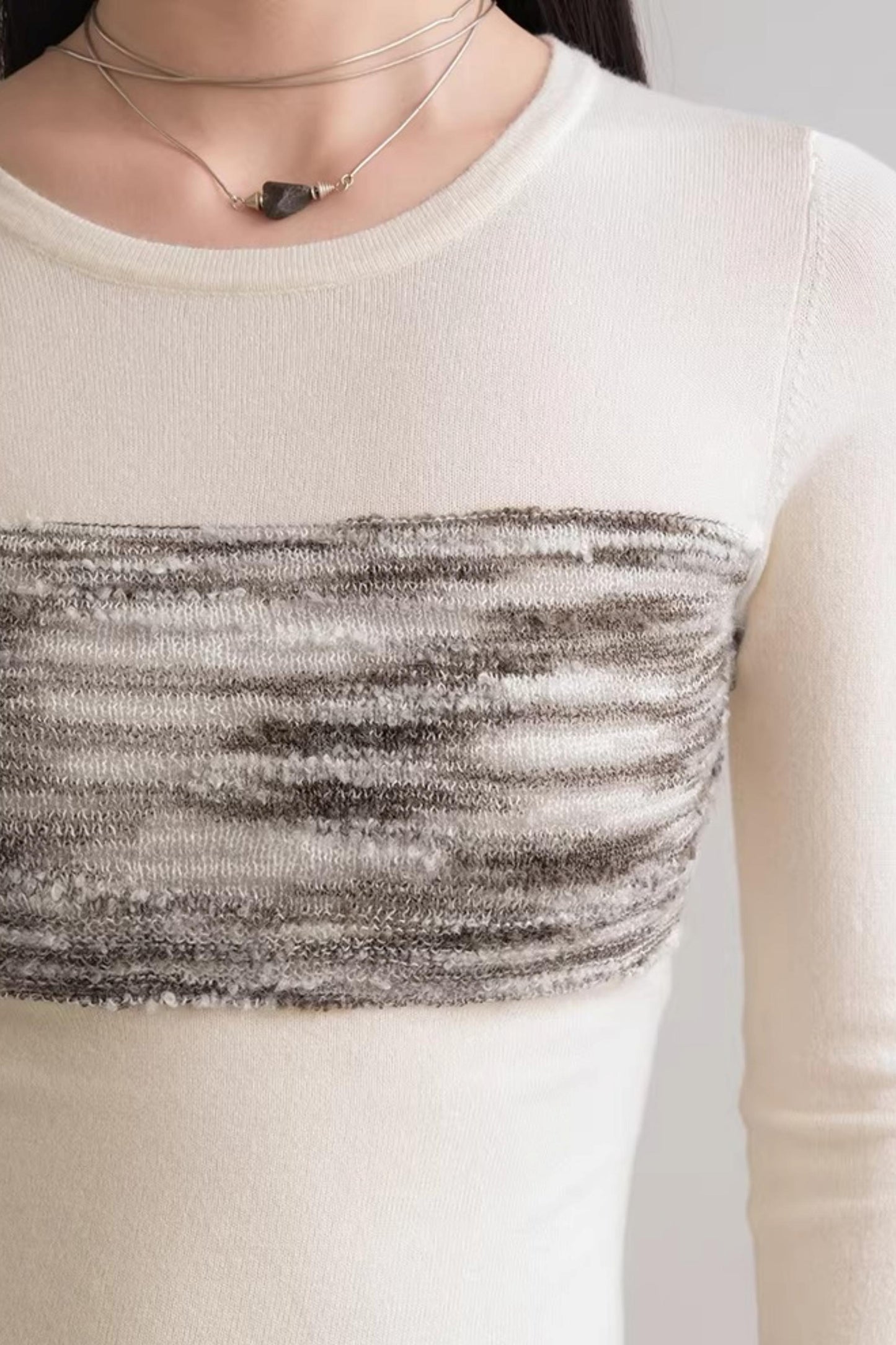 Textured Shadow Wool Sweater