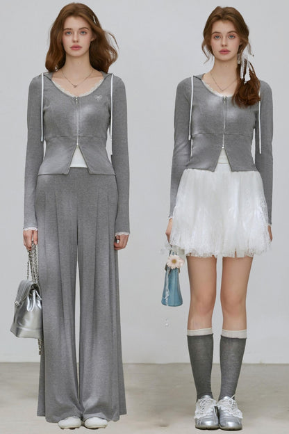 Slimming Autumn Cardigan Set-Up