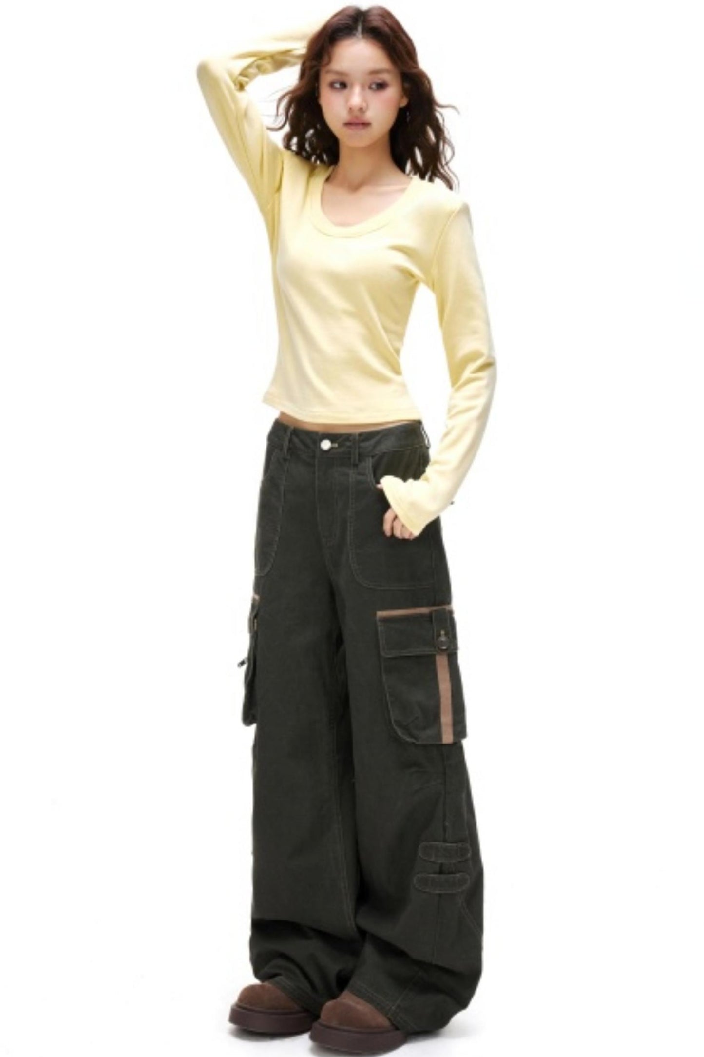 Retro Deconstructed Workwear Pants