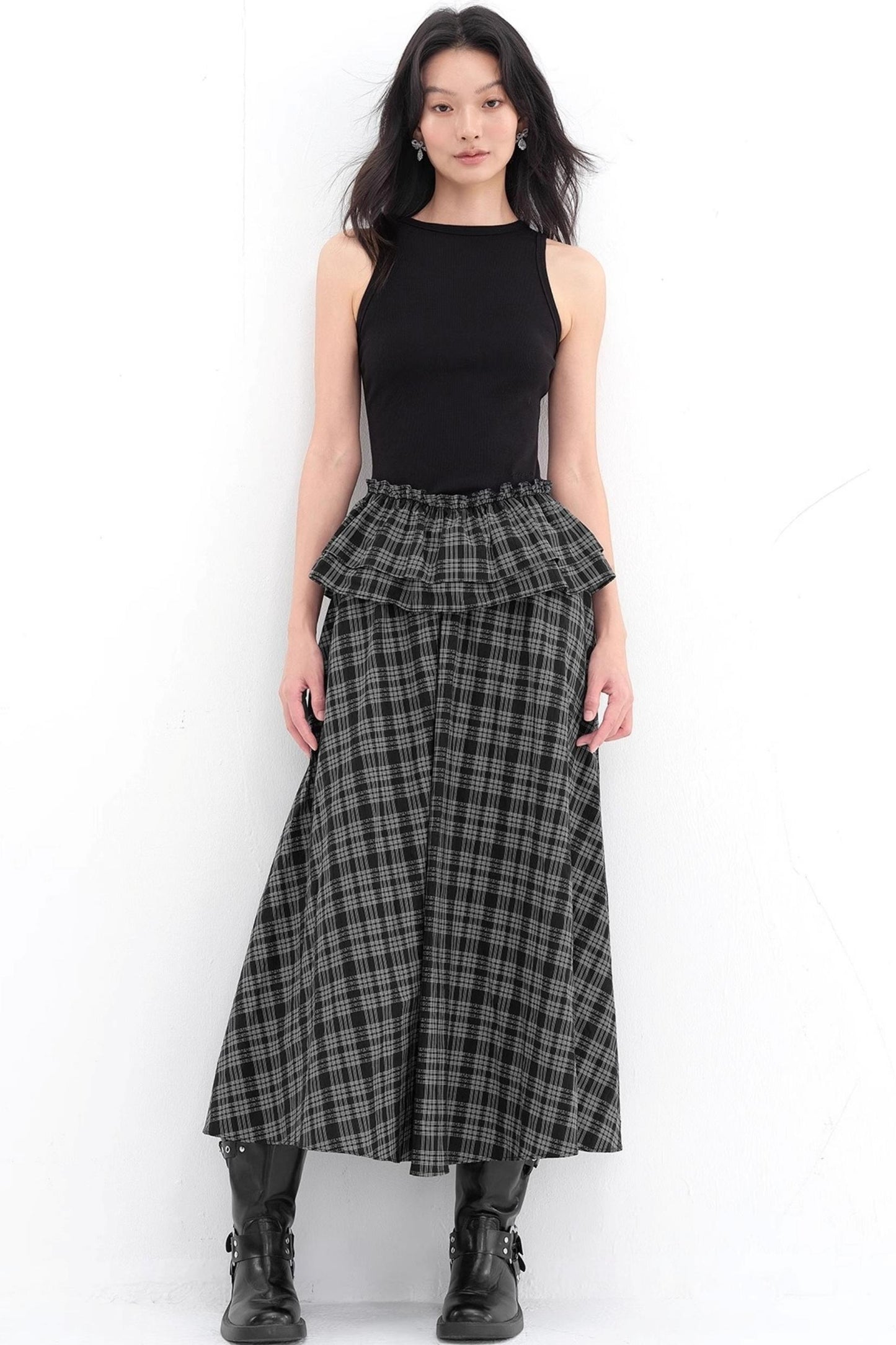 V-Lace Patchwork A-Line Dress