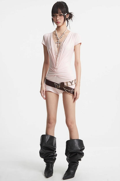 Lace V-Neck Bodysuit