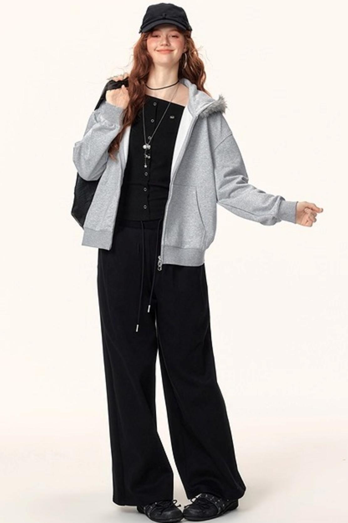 Winter Hooded Fur Collar Jacket